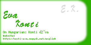 eva konti business card